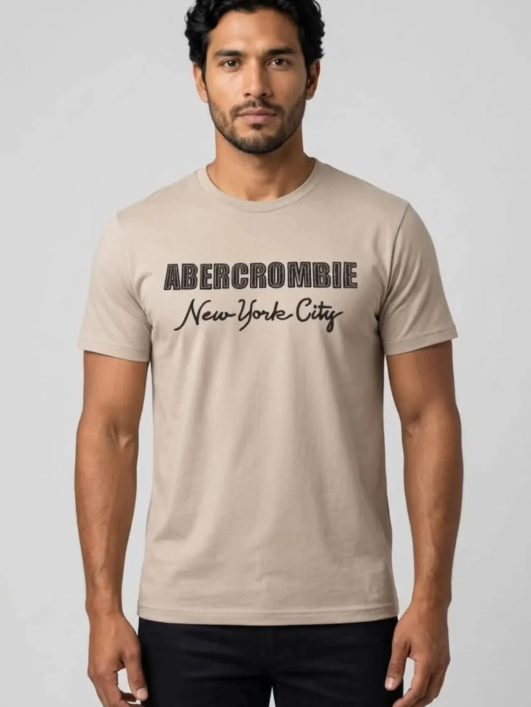 Camiseta Abercrombie New York City bege