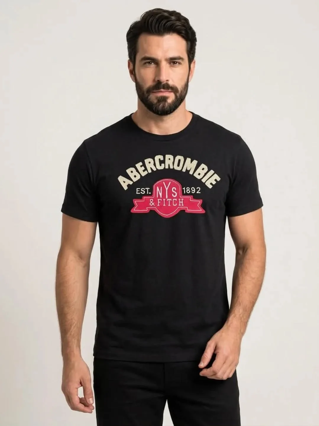 Camiseta Abercrombie NYS 1892 preta