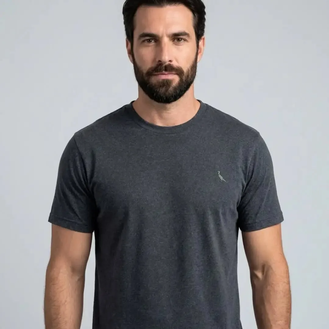 Camiseta suedine Pima grafite