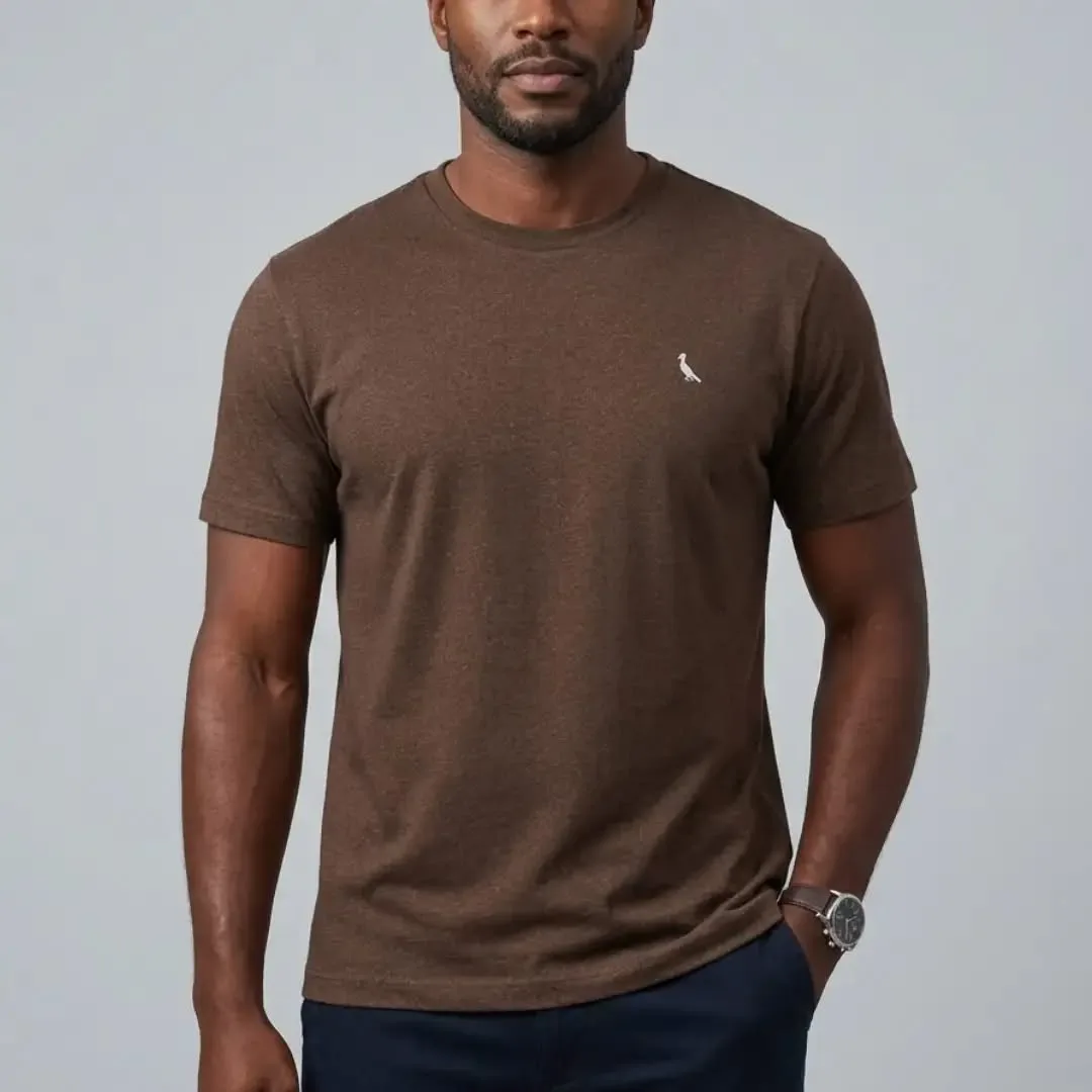 Camiseta suedine Pima marrom