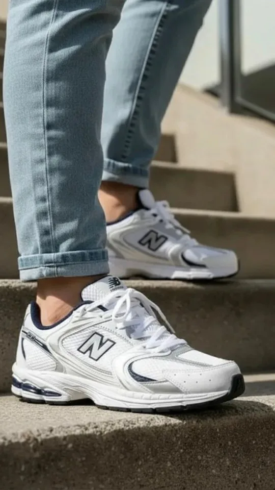 New Balance 530 branco e prata
